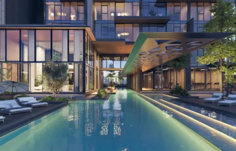 The Highgrove – pool deck -night